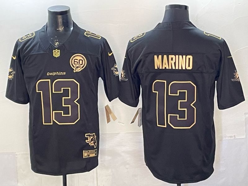Men Miami Dolphins #13 Marino Black 3th generations 2026 Nike Limited NFL Jersey style 01